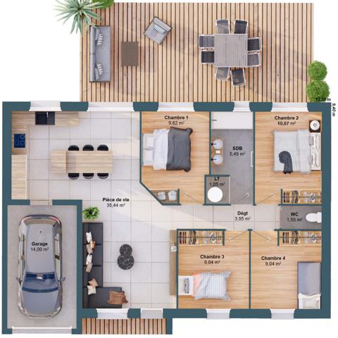 Achat terrain près de GEMOZAC - 687 m² - 61 900 €