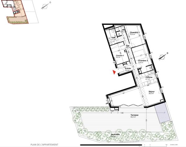 Appartement 4 pièces - 88 m² Bien prestige