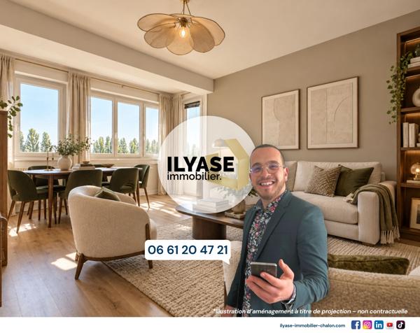 Appartement T2 | 58m² | Balcon | Cave | Quais de Saône