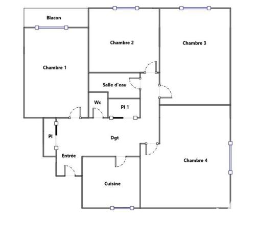 Appartement à vendre 4 pièces 63,62 m² Créteil