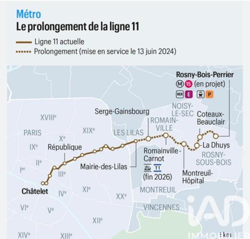 Appartement à vendre 2 pièces 50 m² Montreuil