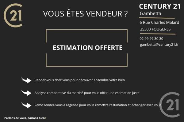 Maison à vendre  4 pièces - 100 m2 FOUGERES - 35