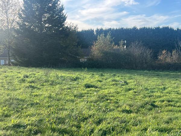 Magnifique terrain constructible de 730m2 dans le bourg de Cognac la Foret