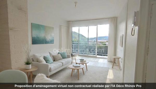 Appartement à vendre 3 pièces avec balcon DARNETAL (76) avec vue imprenable sur la côte de Waddington