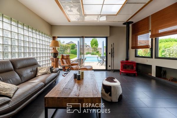 Audacieuse maison d’architecte avec piscine