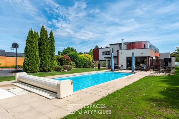 Audacieuse maison d’architecte avec piscine