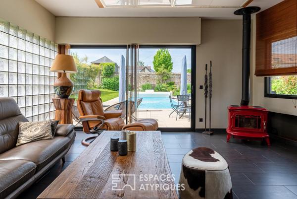 Audacieuse maison d’architecte avec piscine