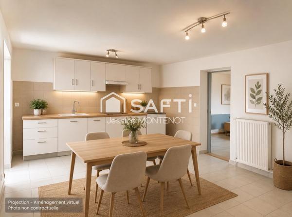 Au coeur du centre ville de Nuits.St.Georges, appt T3 de 72 m² hab.