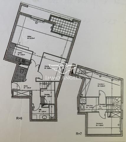 Duplex dernier étage
