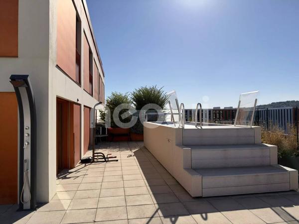 Duplex meublé dernier étage 107 m² avec terrasse de 130 m² et piscine, Lyon 7e
