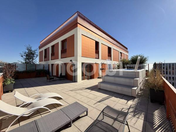 Duplex meublé dernier étage 107 m² avec terrasse de 130 m² et piscine, Lyon 7e