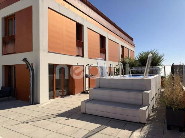 Duplex meublé dernier étage 107 m² avec terrasse de 130 m² et piscine, Lyon 7e