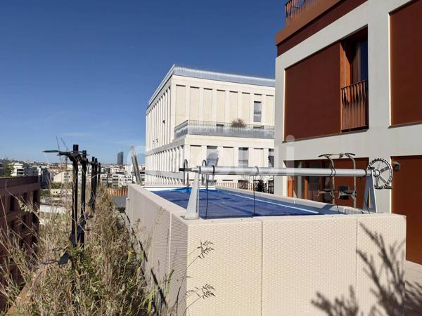 Duplex meublé dernier étage 107 m² avec terrasse de 130 m² et piscine, Lyon 7e