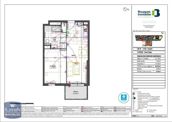 Appartement à louer 2 pièces 40.65m²