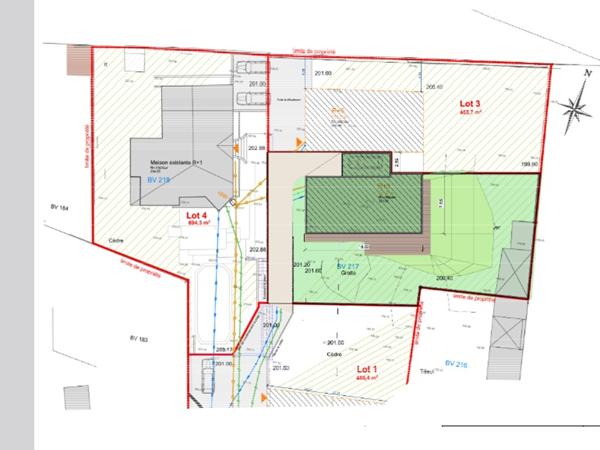 RARE Hyper-centre : Terrain viabilisé 579 m² au calme absolu # maison plain-pied