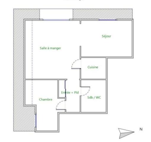 HOULGATE PROCHE CENTRE ET MER - Appartement dernier étage 2pièces 38,80 m²