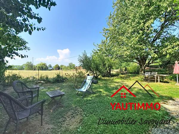 Maison mitoyenne de caractère en pierre – 170 m² – Terrain 600 m² – Fillinges location d'une partie possible.