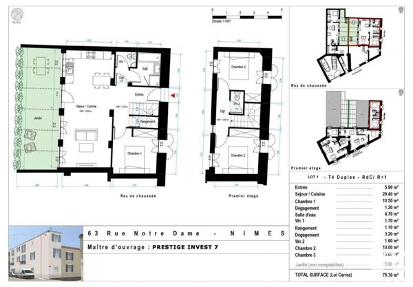 Appartement 4 pièces de 79 m² à Nîmes (30000)