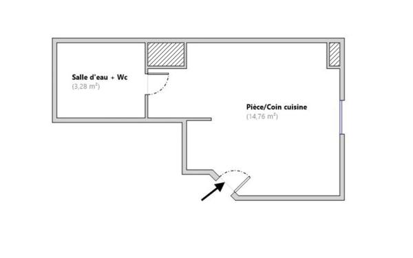 Appartement à vendre    1 pièce • 18,04 m2 Malakoff