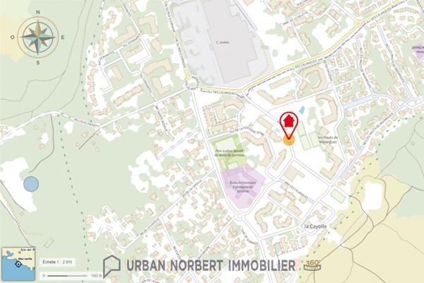 Marseille (13009) Location meublée T3 - 62 m² avec terrasse loggia et parking sécurisé