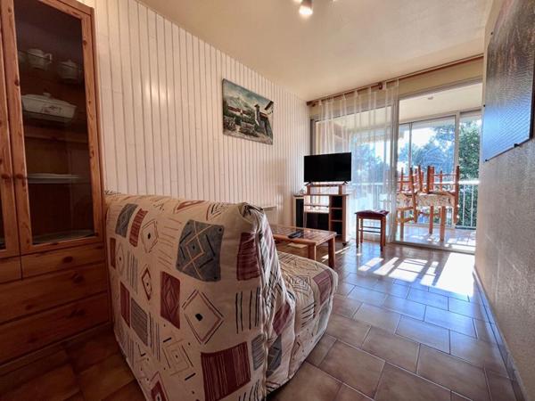 Magnifique appartement de type T1/T2 de 32 m² hors carrez à 100 m de la mer dans une résidence de standing avec piscine