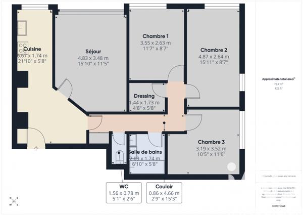 Appartement à vendre 4 pièces 77 m² Évry-Courcouronnes