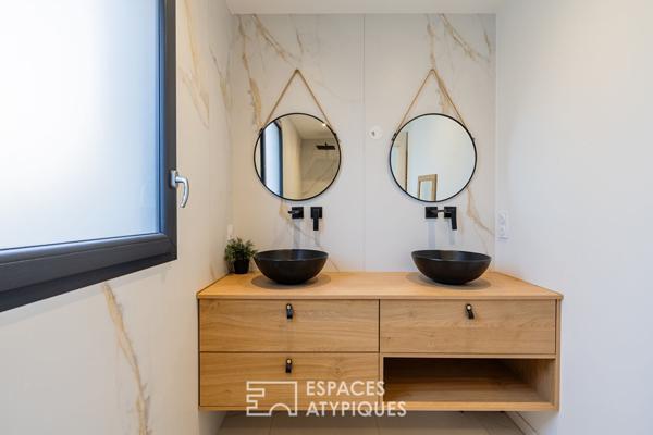 Maison d’architecte solaire avec piscine