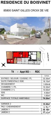 Appartement à vendre 4 pièces 79 m² Saint-Gilles-Croix-de-Vie