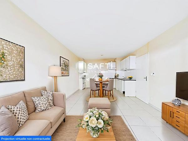 Appartement T2 au calme avec place de parking en RDC