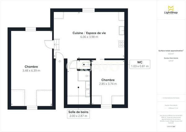 Vente Appartement 3 pièces de 63m² - 95480 Pierrelaye