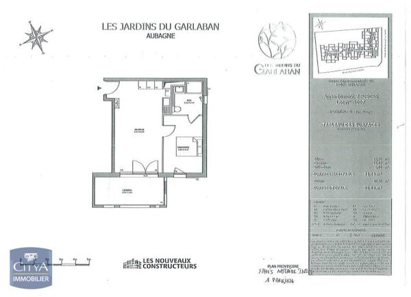 Appartement à louer 2 pièces 41.64m²