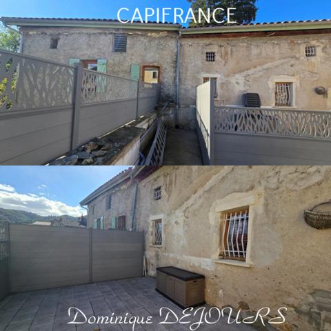 Ardèche - Vallée de l’Eyrieux à St Fortunat - Charmante maison de village - Garage - Bels espaces extérieurs.