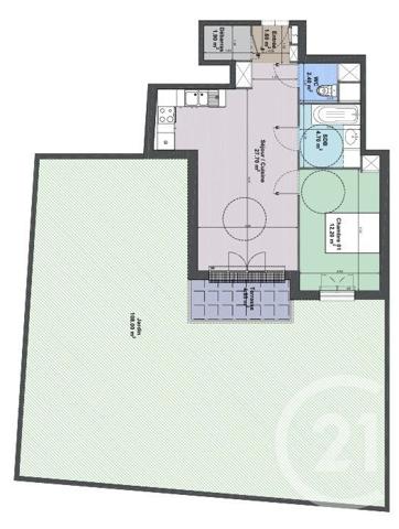 Appartement F2 à vendre  2 pièces - 50,50 m 2   THIAIS  - 94
