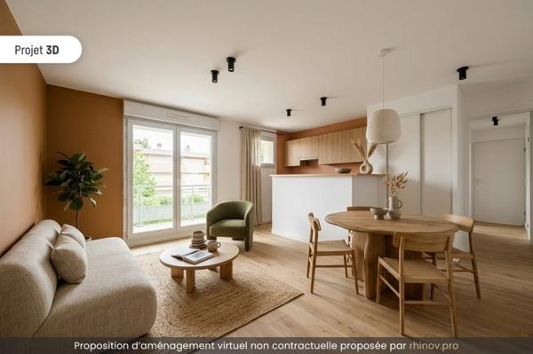 Appartement à vendre |                                       Toulouse |                                        3 pièces  |  50 m²