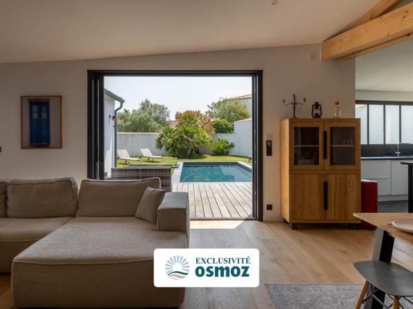 Maison récente type 4 style réthaise avec jardin et piscine