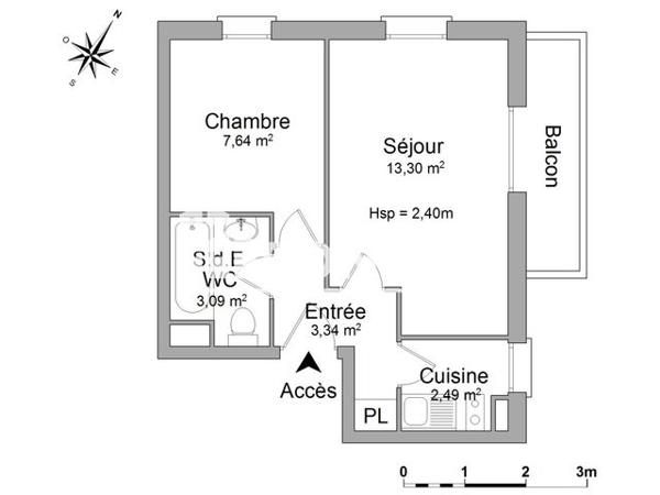 Location Appartement 2 pièces 30 m² - 370 RUE LEON CURRAL Sallanches 74700