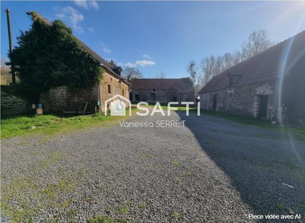 Corps de ferme en pierre avec 2 maisons - 3 dépendances– 184 m² – Terrain 1 799 m² – BAUDRE