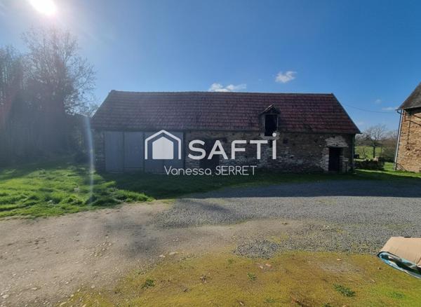 Corps de ferme en pierre avec 2 maisons - 3 dépendances– 184 m² – Terrain 1 799 m² – BAUDRE
