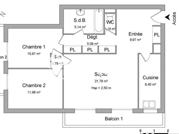 Location Appartement 3 pièces 72.73 m² - 17 RUE DU GAL DE GALEMBERT Blois 41000
