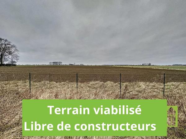 Terrain viabilisé & libre de constructeurs - 491m2 , Faumont