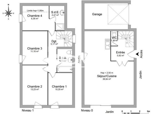 Location Maison 5 pièces 99.22 m² - 13 RUE DE LA COMMUNE DE PARIS Oullins 69600