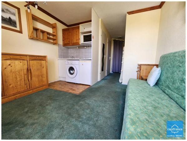 Appartement T2 à vendre – Alpe d’Huez secteur Passeaux / Éclose – 27 m² – exposition Sud – retour skis aux pieds