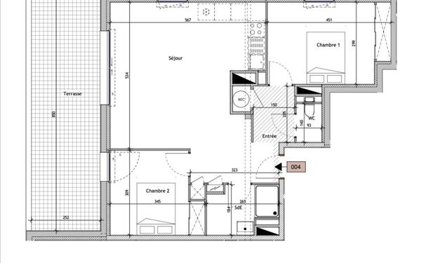 Appartement à vendre    3 pièces • 63,75 m2 Saint-Nazaire