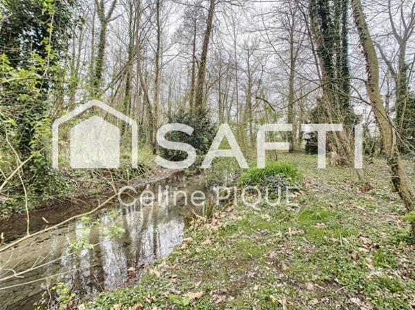 Maison de 9 pièces avec grand jardin, bois et rivière