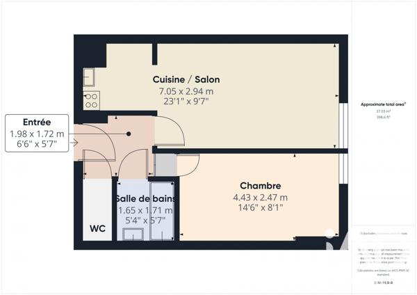 Appartement à vendre 2 pièces 36,75 m² Évry-Courcouronnes