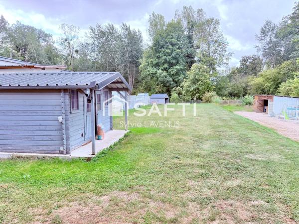 A FISMES 51, AXE SOISSONS/REIMS, MAISON DE TYPE CHALET DE 82 M2 SUR SON TERRAIN CLOS DE 1937 M2.