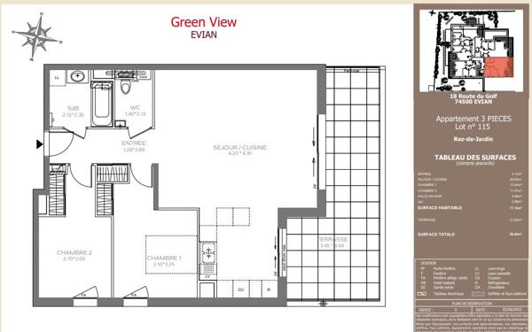 Programme neuf Evian Les Bains T3 et T4 avec vue lac