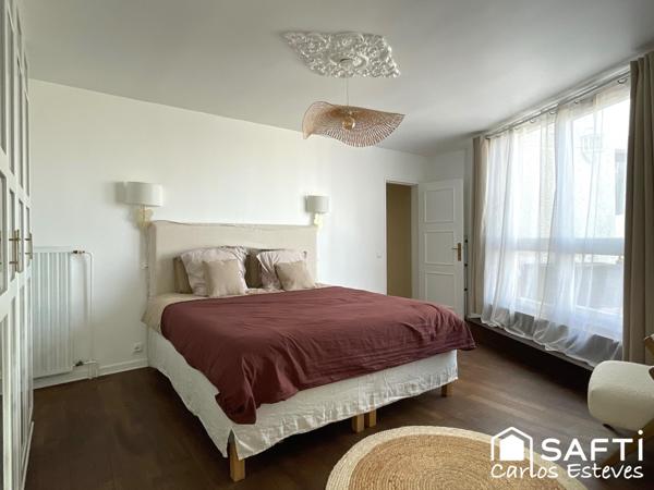 Vaste terrasse vue lac