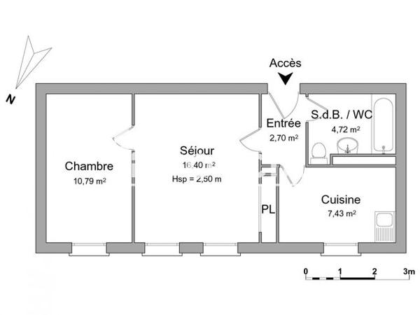 Location Appartement 2 pièces 42 m² - RESIDENCE ESPLANADE Dijon 21000