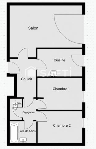 Appartement 3 pièces avec terrasse